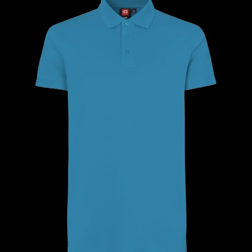 Sale ID stretch herre poloshirt turkis str. 2XL