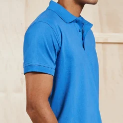 ID T-Shirts^stretch herre poloshirt azur str. L