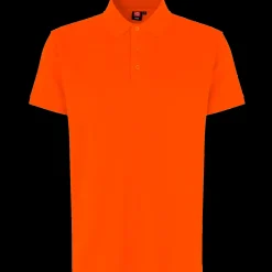 ID T-Shirts^stretch herre poloshirt orange str. XL