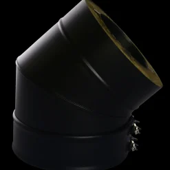 Skorstene Og Tilbehør^Isoleret bøjning sort 15°