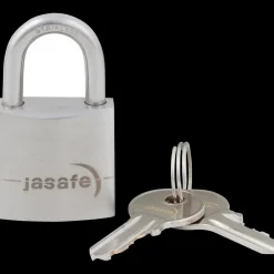 Jasa Hængelåse^fe hængelås 40 mm m/hærdet bøjle rustfri