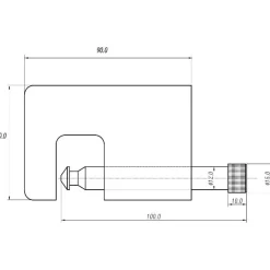 Hot Jasa fe hængelås til container matkrom ekskl. låsecylinder