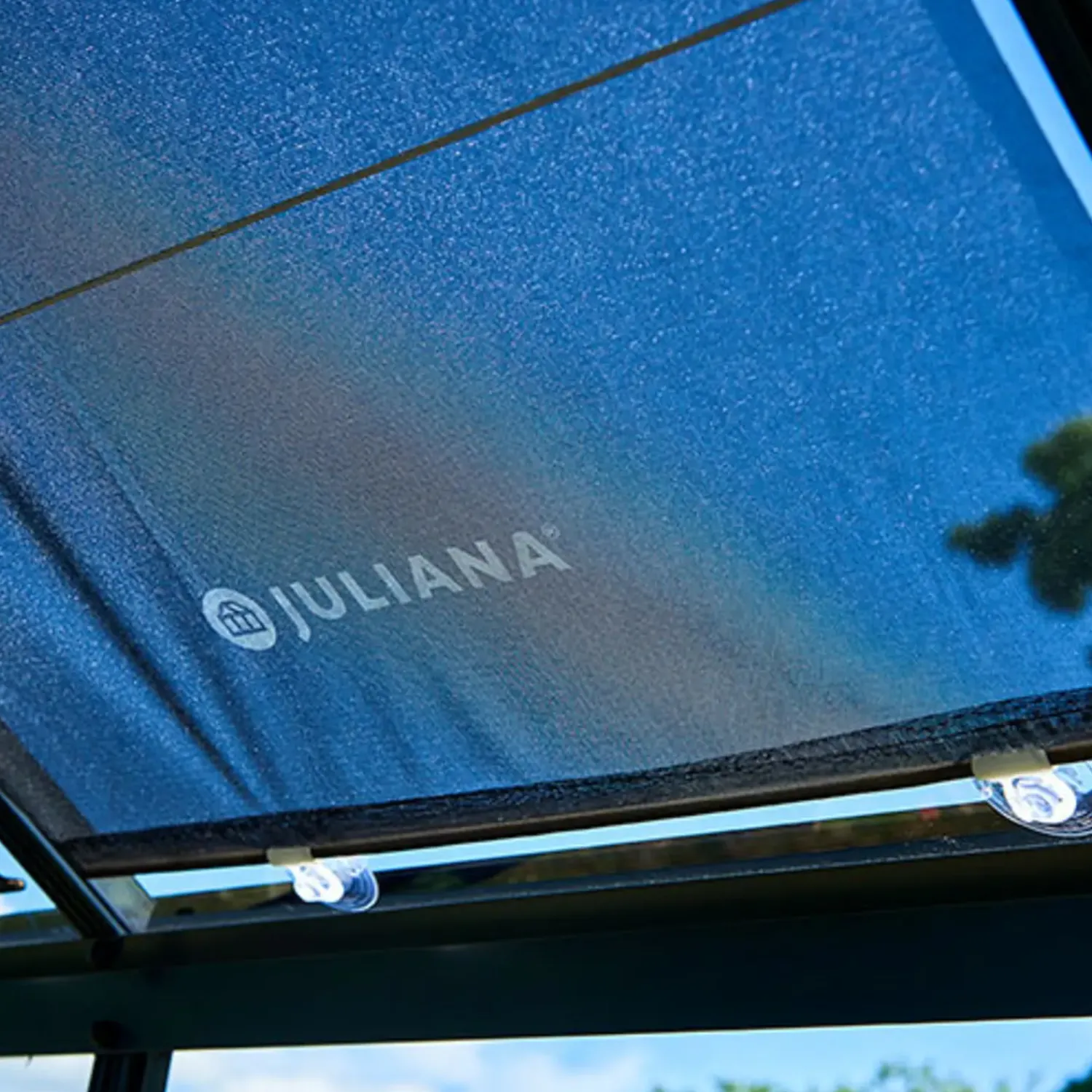 Juliana drivhus rullegardin sort 67,5x200 cm - 2 stk.