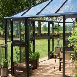 Juliana Drivhusindretning^dørsæt Grand Oase 6 sektioner antrazit