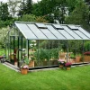 Juliana Store Drivhuse Over 10 M²^Gartner 21,4 m² drivhus alu/sort med 3mm hærdet glas