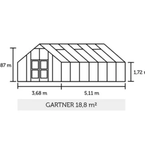 Hot Juliana Gartner 18,8 m² drivhus antracit/sort med 3 mm hærdet glas