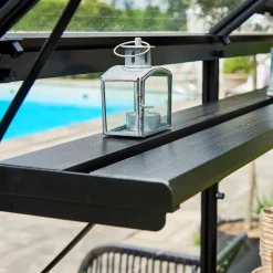 Juliana Mellem Drivhuse 4-10 M²^lamelhylde integreret Compact 6,6 M² sort