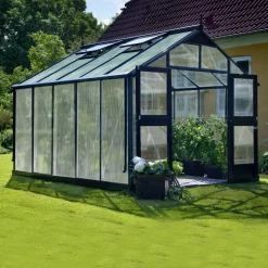 Juliana Store Drivhuse Over 10 M²^Premium drivhus antracit og sort med polycarbonat 10,9 m²
