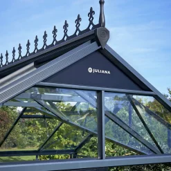 Juliana Store Drivhuse Over 10 M²^Premium drivhus antracit og sort med polycarbonat 10,9 m²