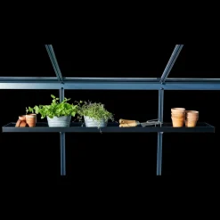 Juliana Drivhusindretning^sort drivhushylde til undervanding med 2 sektioner