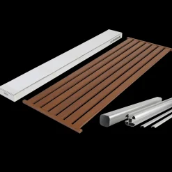 Komposithegn^Kirkedal Alu Design Panel 635x1800 mm hardwood startsæt