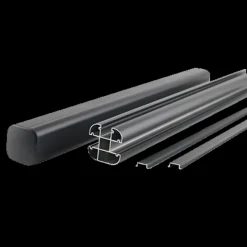 Best Kirkedal aluminium komposithegn startsæt K2 (dobbeltklink) Sort/Sort
