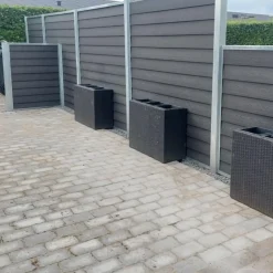 Hot Kirkedal galvaniseret komposithegn startsæt 90 cm 25 mm klink, sort