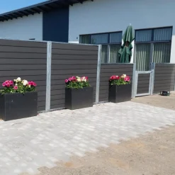 Hot Kirkedal galvaniseret komposithegn startsæt 90 cm 25 mm klink, sort