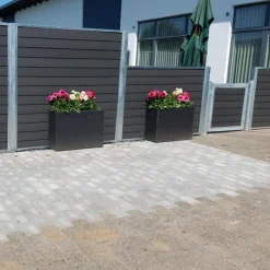 Hot Kirkedal galvaniseret komposithegn startsæt 90 cm 25 mm klink, sort