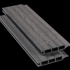 Komposithegn^Kirkedal galvaniseret komposithegn forlængersæt 90 cm 25 mm fer/not, sort