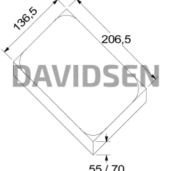 RBR Belægningssten^Koks hjertingsten 14x21x5 cm