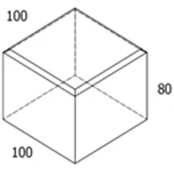 New RBR Kopsten koks brud - 10x10x8 cm