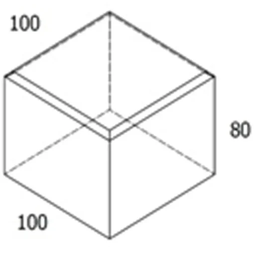 New RBR Kopsten koks brud - 10x10x8 cm