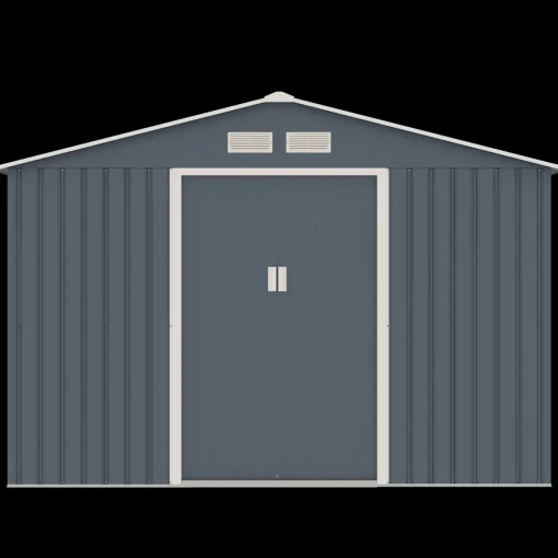 Redskabsskure I Stål^Lasse redskabsskur med dobbeltdør, 5,3 m²