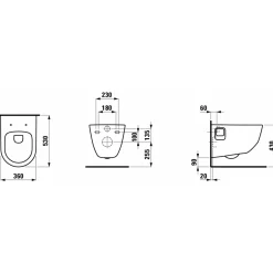 Online Laufen Pro væghængt toilet inkl. SoftClose toiletsæde hvid