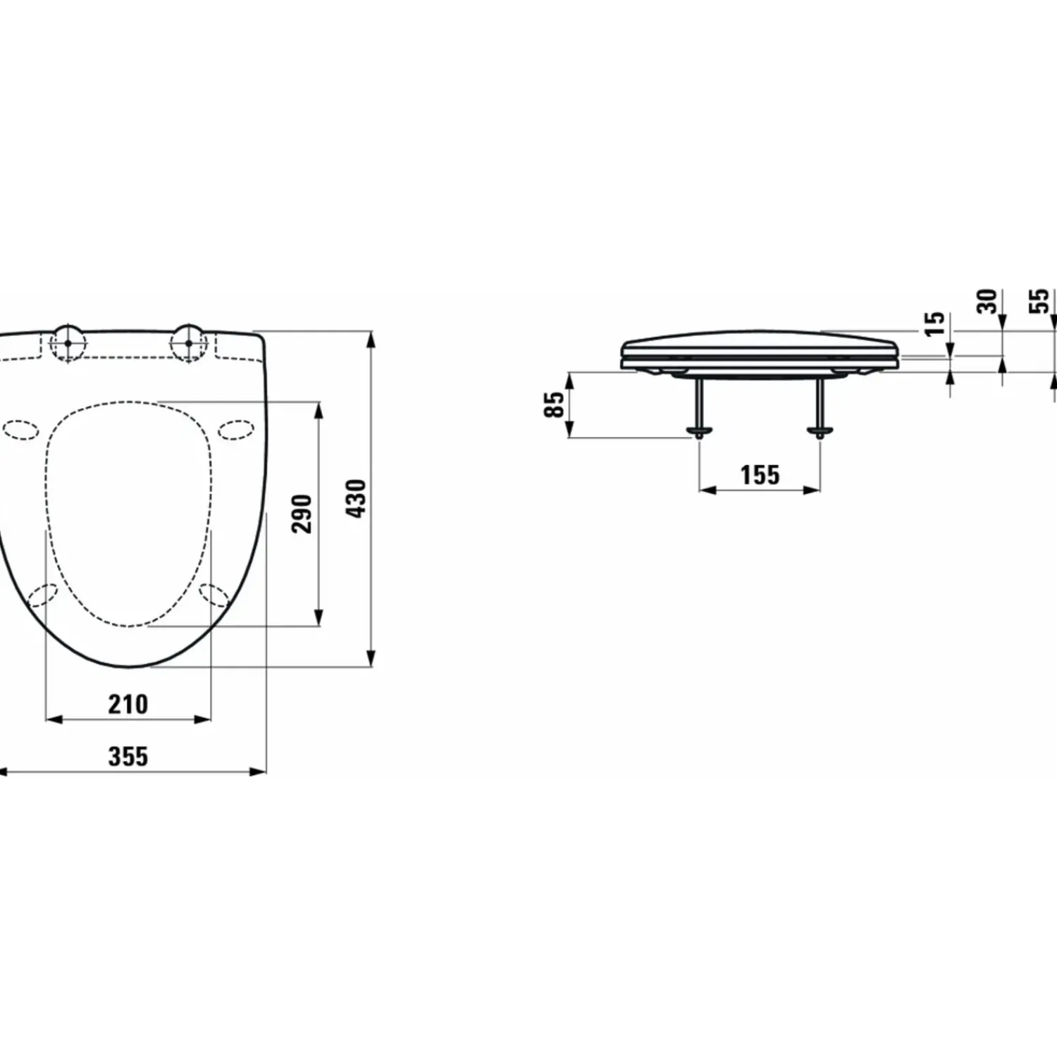 Outlet Laufen Rigo toiletsæde m/SoftClose hvid