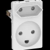 LK Lauritz Knudsen Stikkontakter Og Afbrydere^LK Fuga kombi stikkontakt m/jord 1 1/2 modul hvid