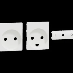 LK Lauritz Knudsen Stikkontakter Og Afbrydere^LK Fuga wiser stikkontakt afdækning hvid