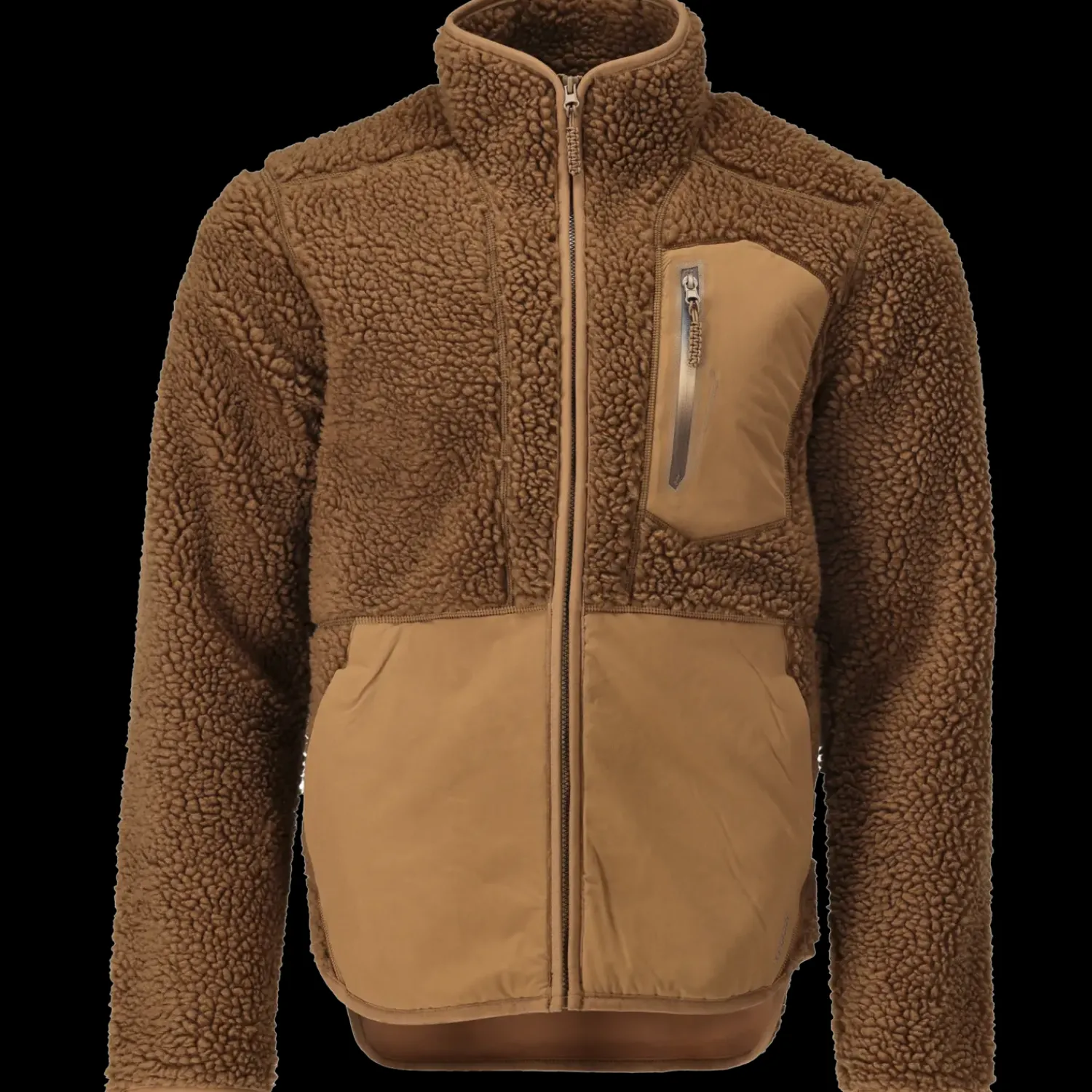 Best Mascot Customized fiberpelsjakke med lynlås nøddebrun str. L