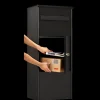 ME|FA Postkasser^pakkepostkasse Oak m/montagestænger (480) sort struktur 380x1035 mm.