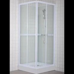 Brusedøre Og Brusevægge^Mikelo venedig brusekabine 80x200x80 cm hvid