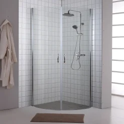 Brusedøre Og Brusevægge^Milobad brusehjørne 5 mm klar 90x195x90 cm