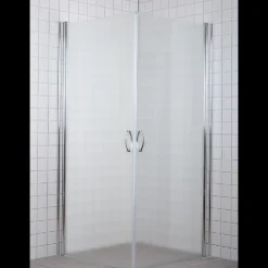 New Milobad brusehjørne lige 90x195x90 cm frost