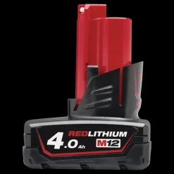 Milwaukee Batterier Og Opladere^M12 B4 12V 4.0 Ah batteri