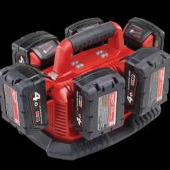 Milwaukee Batterier Og Opladere^M1418 C6 multioplader til 6 batterier