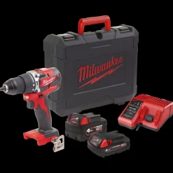 Milwaukee Bore- Og Skruemaskiner^M18 CBLPD-422C 18V slagboremaskine 1x4.0 + 1x2.0 Ah inkl. kuffert