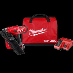 Outlet Milwaukee M18 FFN-502C Fuel™ 18V sømpistol 2x5.0 Ah batterier og lader