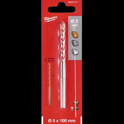 Clearance Milwaukee premium murbor med karbidspids 5x100 mm
