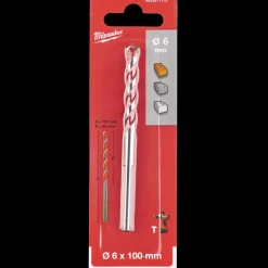 Hot Milwaukee premium murbor med karbidspids 6x100 mm