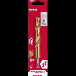 Clearance Milwaukee Red Hex shockwave™ HSS-Tin metalbor 12 mm