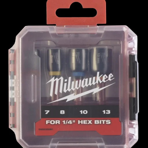 Milwaukee Bits- Og Bitssæt^schockwave™ magnetisk slagtoppesæt 4 dele