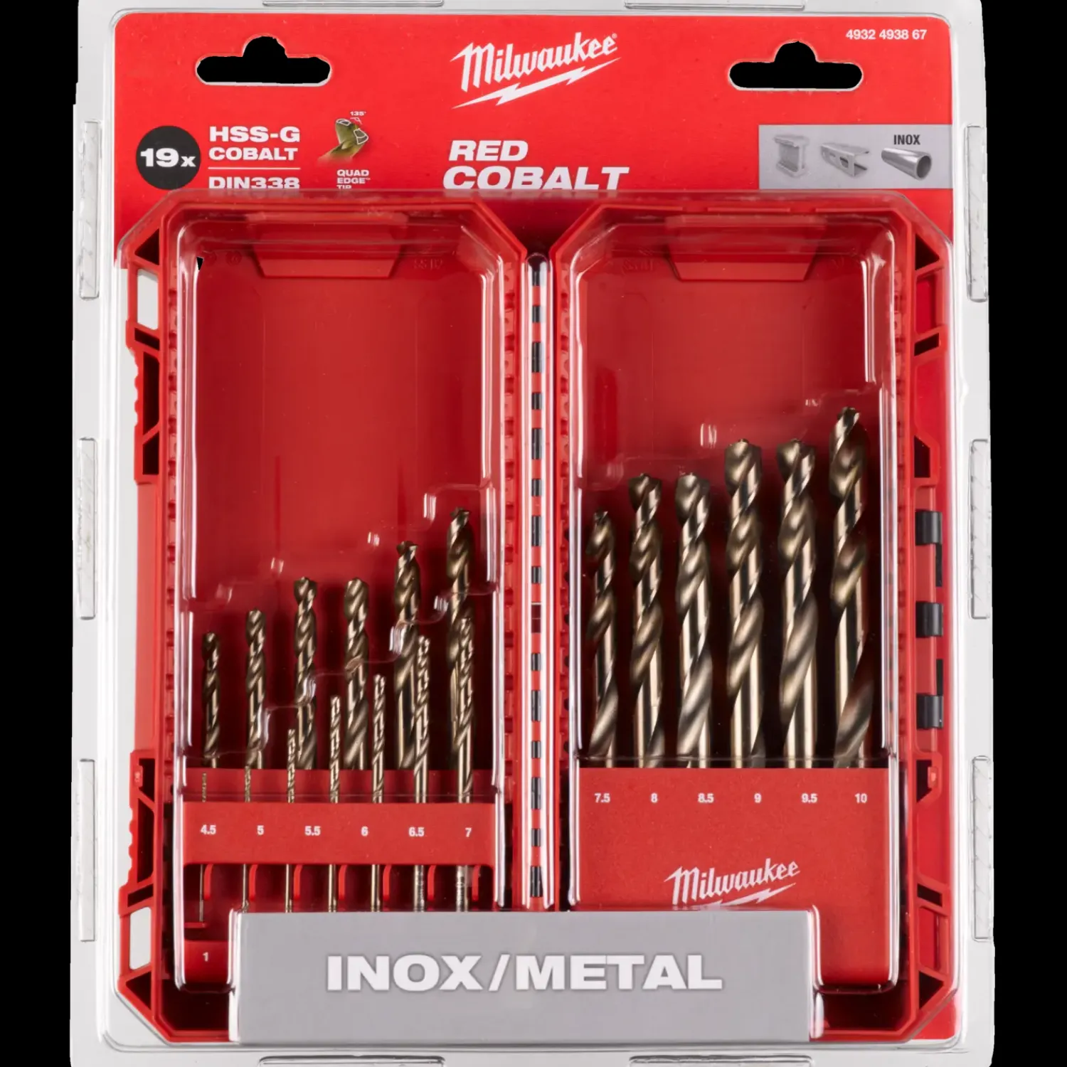 Best Milwaukee shockwave™ HSS-G-CO metalborsæt 19 bor