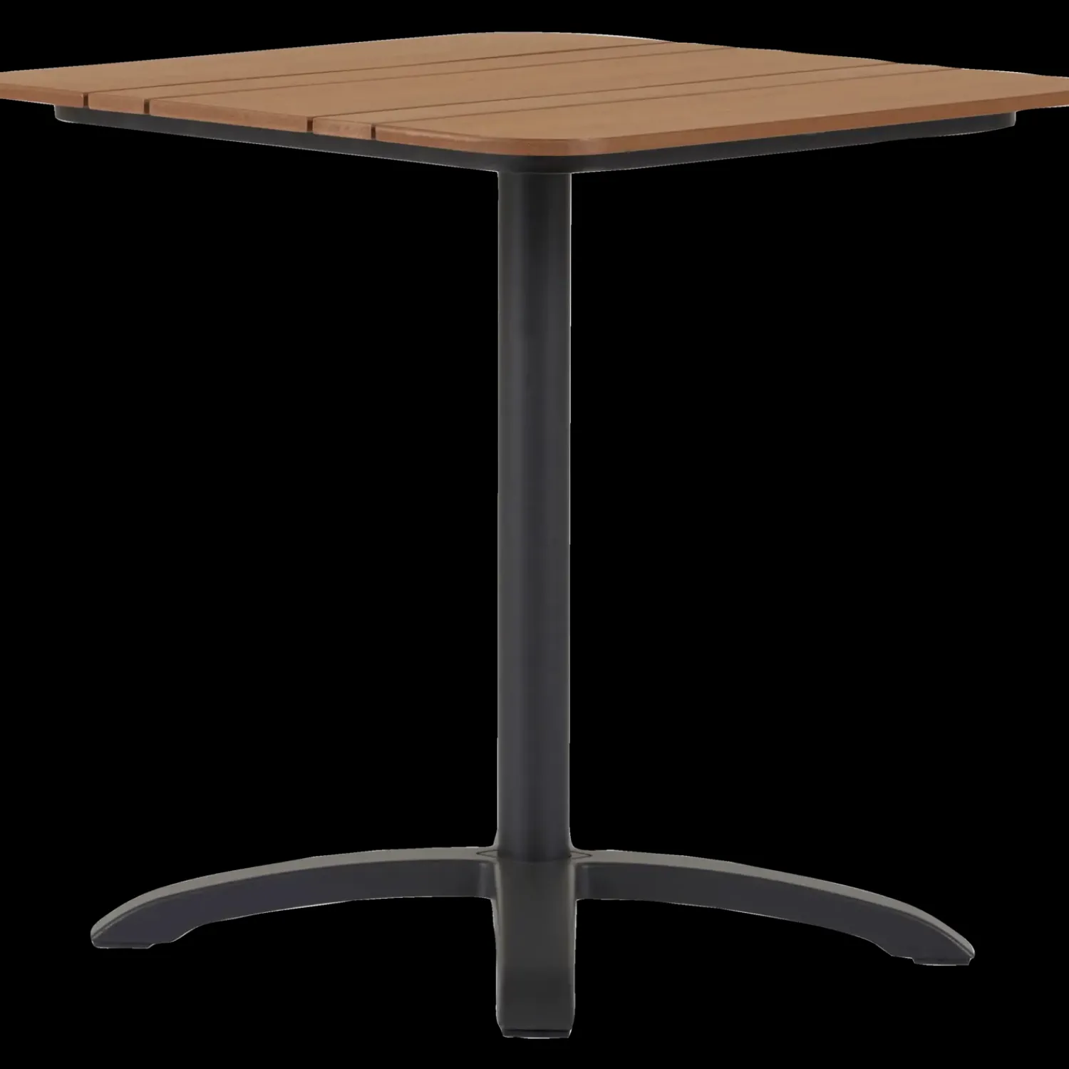 New Morsø cafébord Alu/nonwood 69x69 cm sort/teak