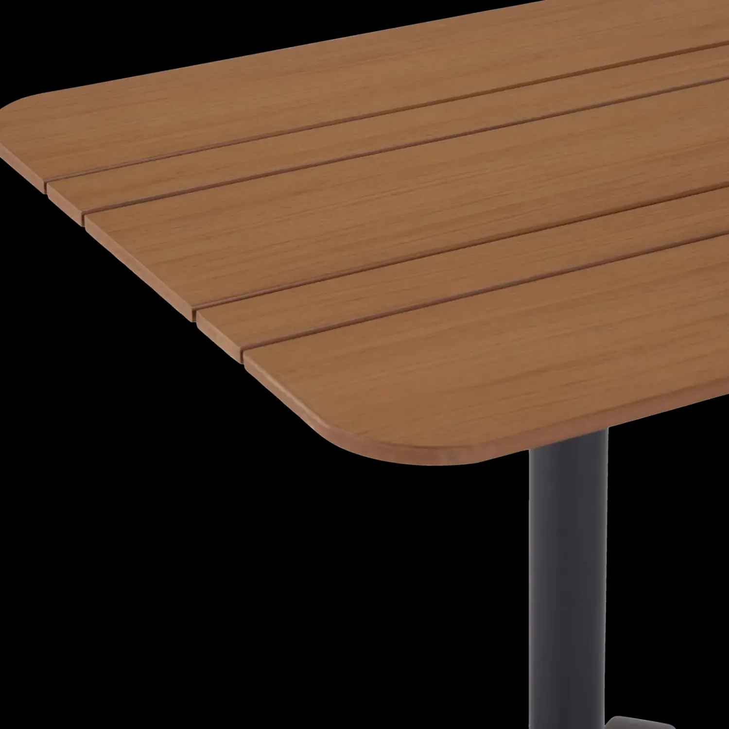 New Morsø cafébord Alu/nonwood 69x69 cm sort/teak