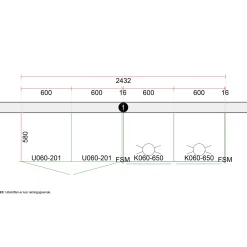 Bryggers^Multi-Living Pisa bryggers 2432 mm