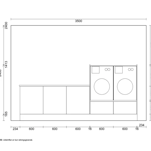 Bryggers^Multi-Living Pisa bryggers 2432 mm
