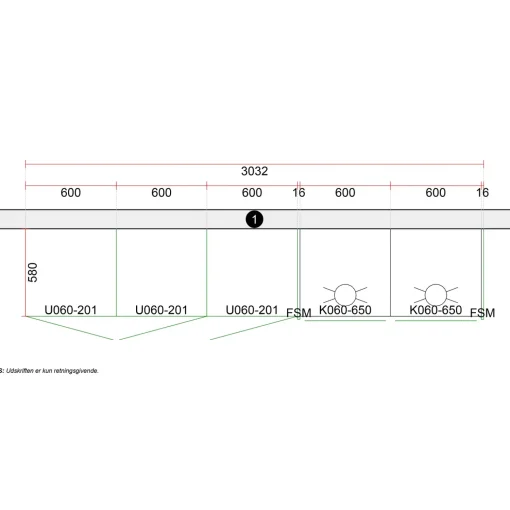 Bryggers^Multi-Living Pisa bryggers 2432 mm