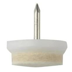 NKT Fasteners Møbelsøm^NKT Glide+ F filtsko m/søm Ø20 mm hvid 20 stk