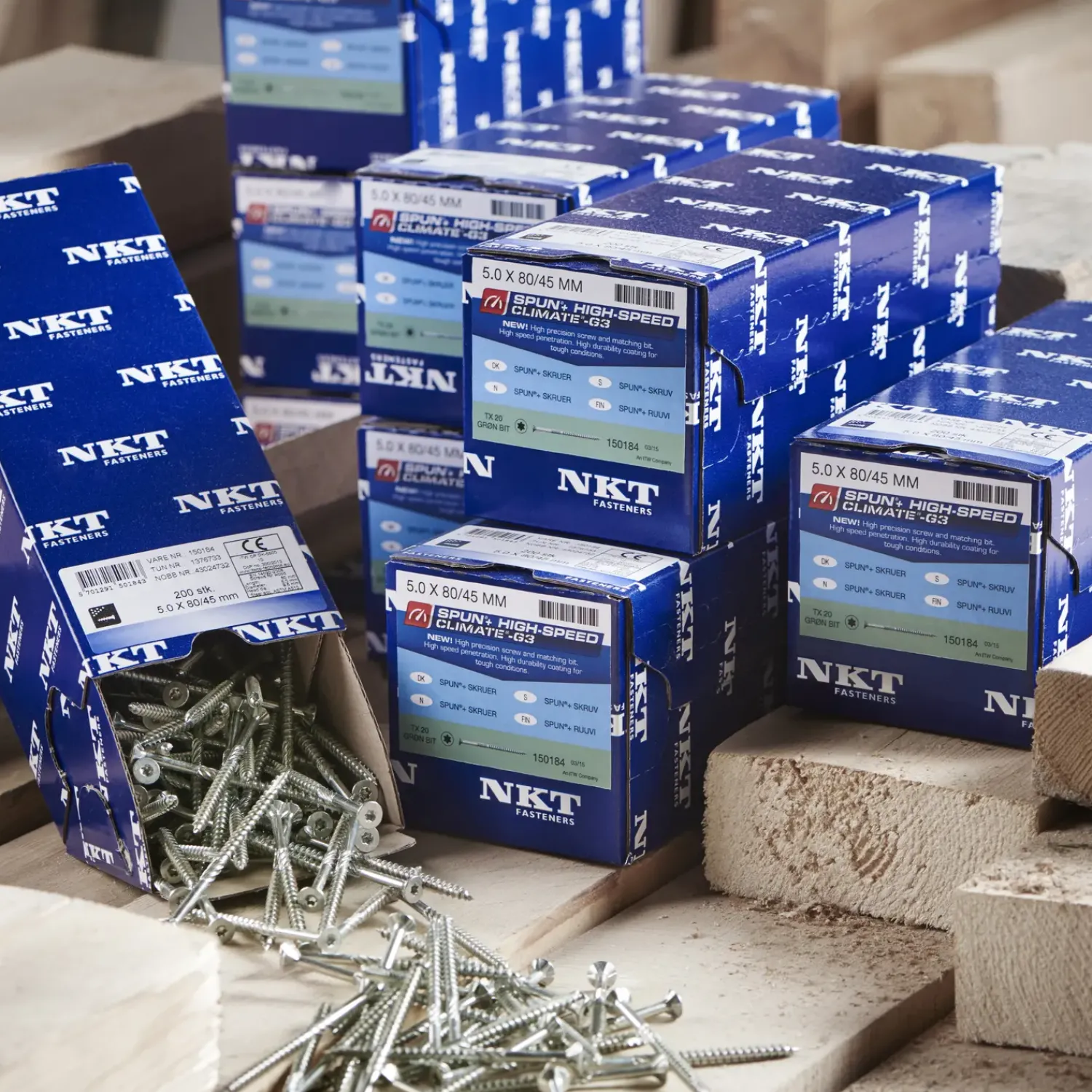 NKT Fasteners Spånpladeskruer^NKT Spun+ Climate-G3 universalskrue 5,0x50/35 UH TX20 200 stk