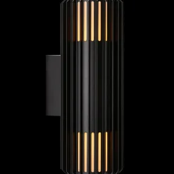 Nordlux Aludra dobbelt udendørs væglampe Seaside sort